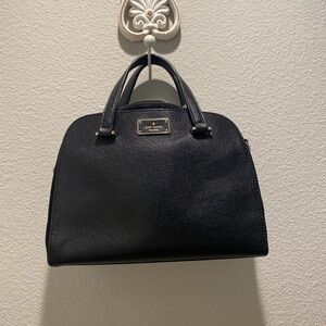Kate Spade Black Textured Bag with Gold Logo